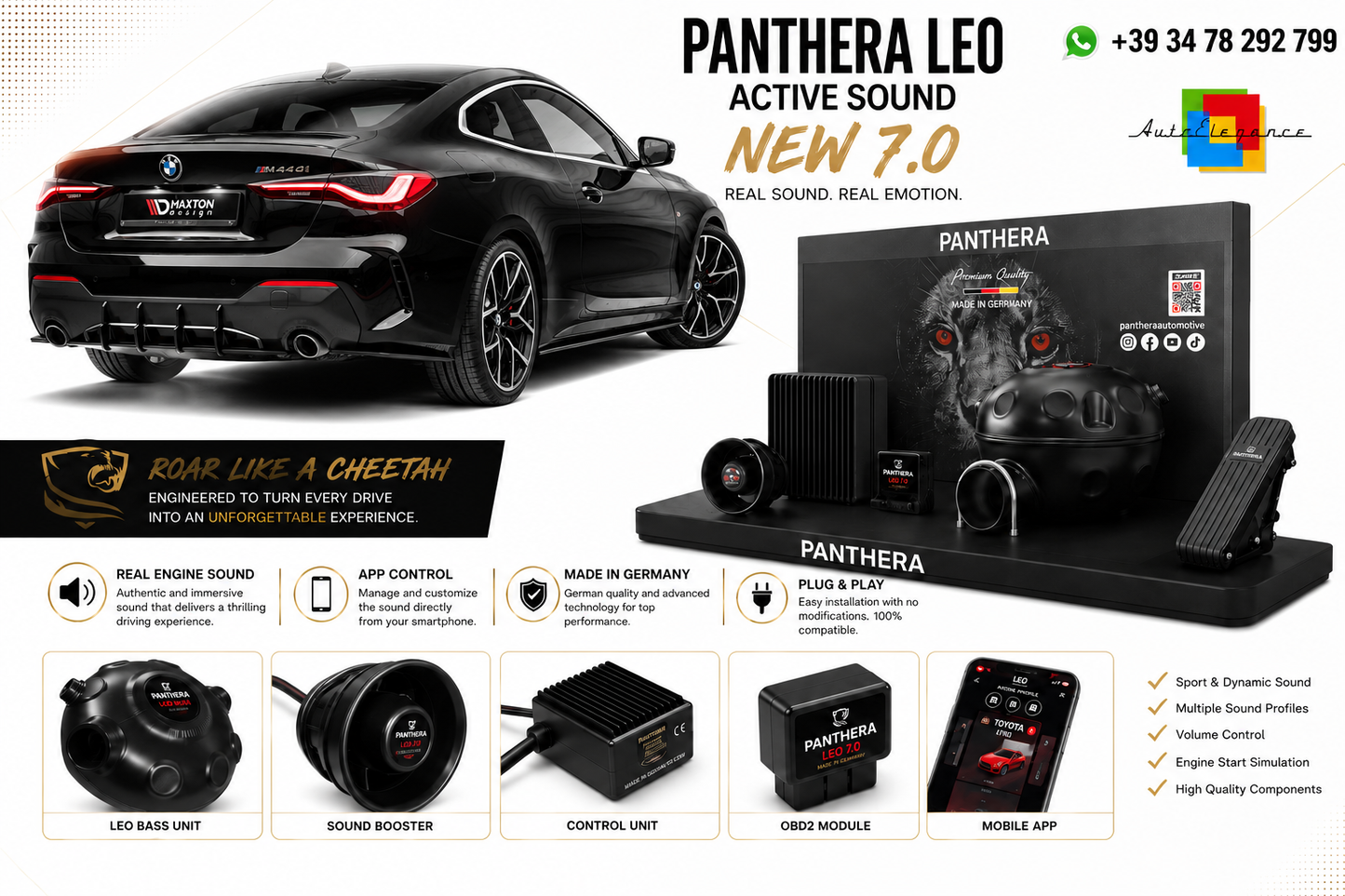 💫ART. 2672 PANTHERA Soundsystem Booster 7.0 - BMW 4 M-Pack G23 / Facelift💫