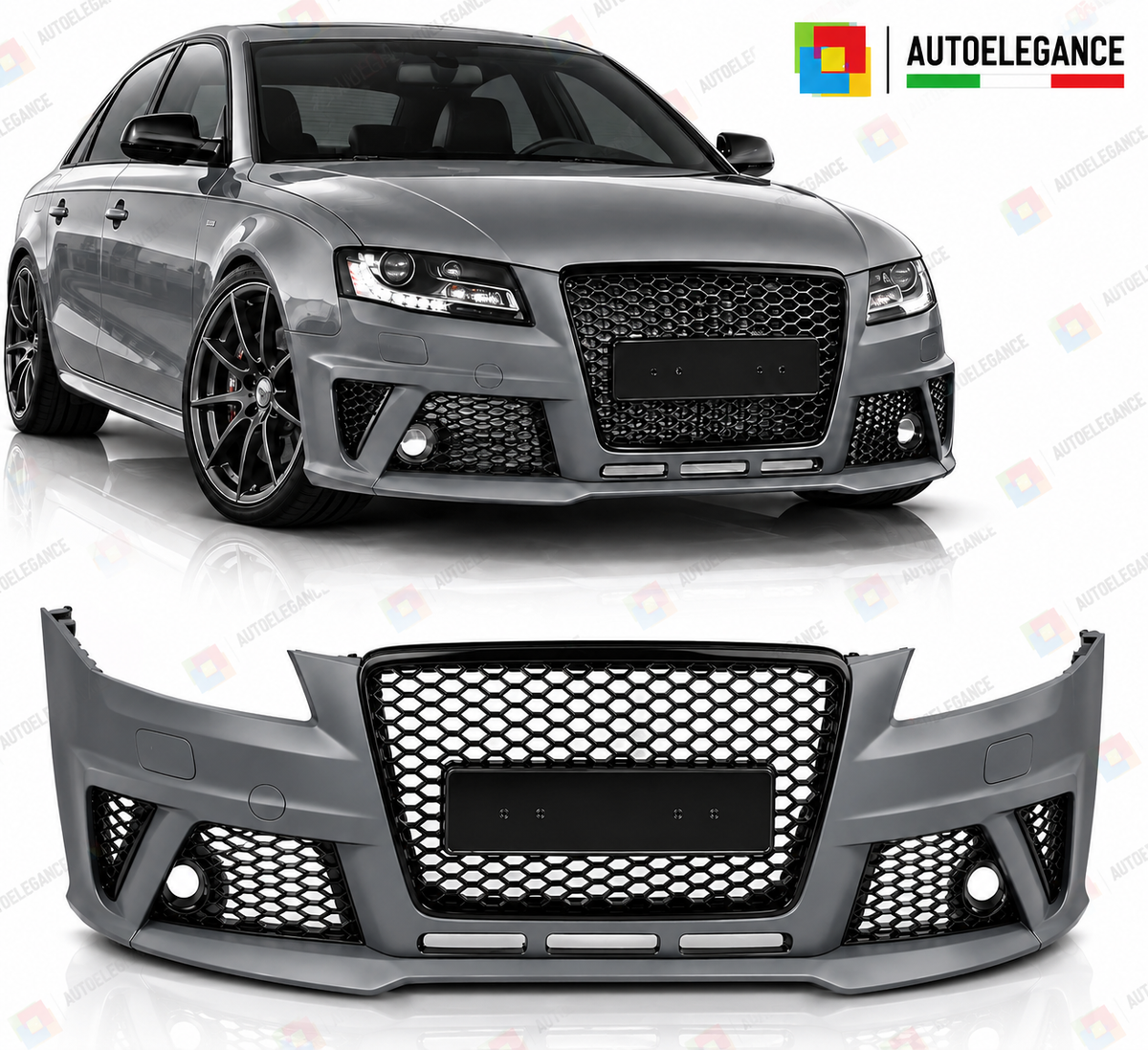 PARAURTI ANTERIORE SPORT adatto per AUDI A4 B8 08-11 LOOK RS4
