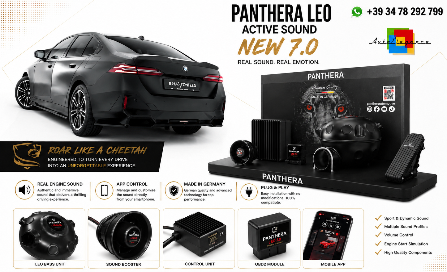 💫ART. 2672 PANTHERA Soundsystem Booster 7.0 - BMW 5 / M5 G60 / G61 2023-💫