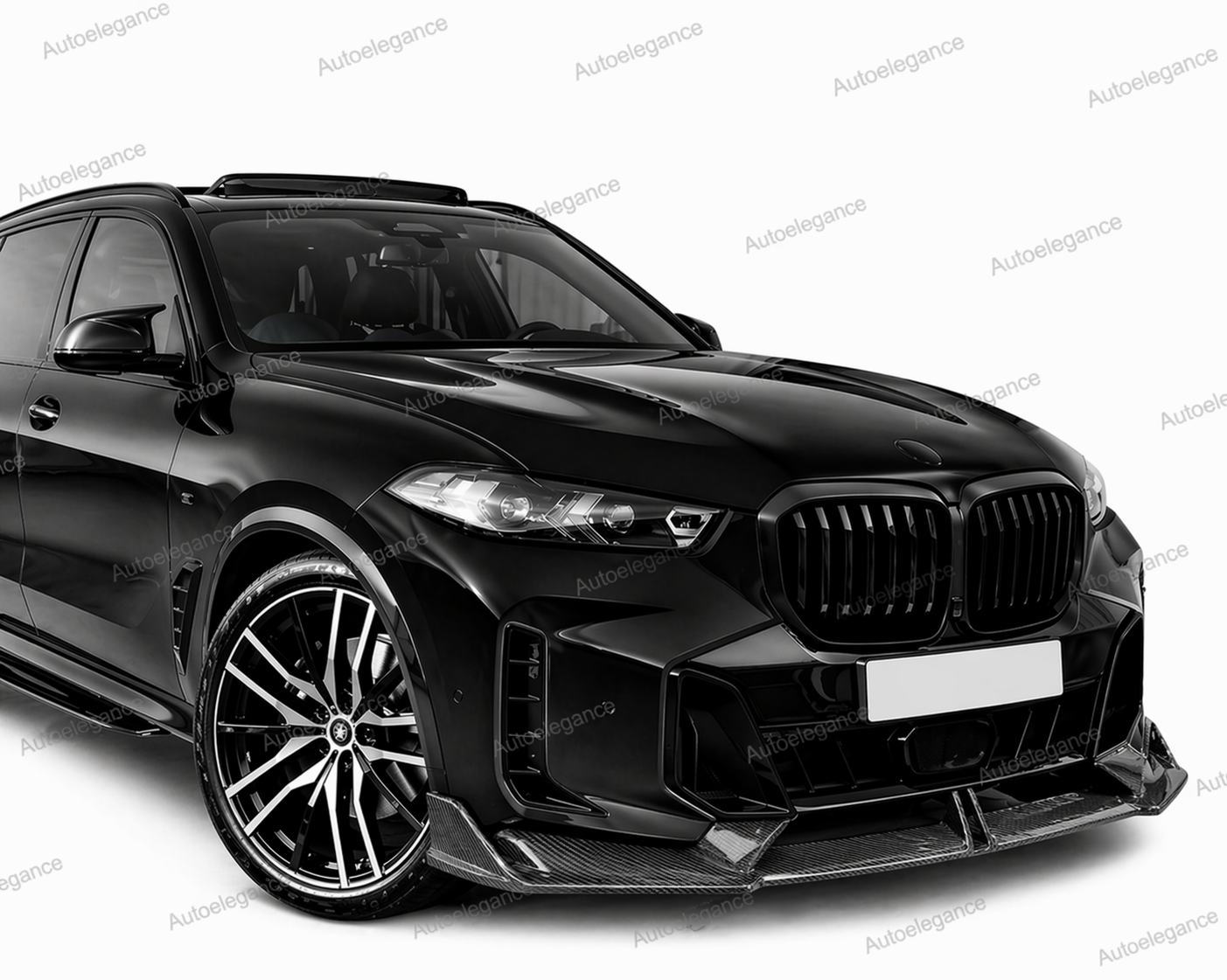 🔥SPLITTER ANTERIORE ADATTO PER BMW X5 G05 LCI M SPORT 2023+ FIBER CARBOONI🔥