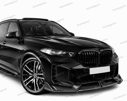 🔥SPLITTER ANTERIORE ADATTO PER BMW X5 G05 LCI M SPORT 2023+ FIBER CARBOONI🔥