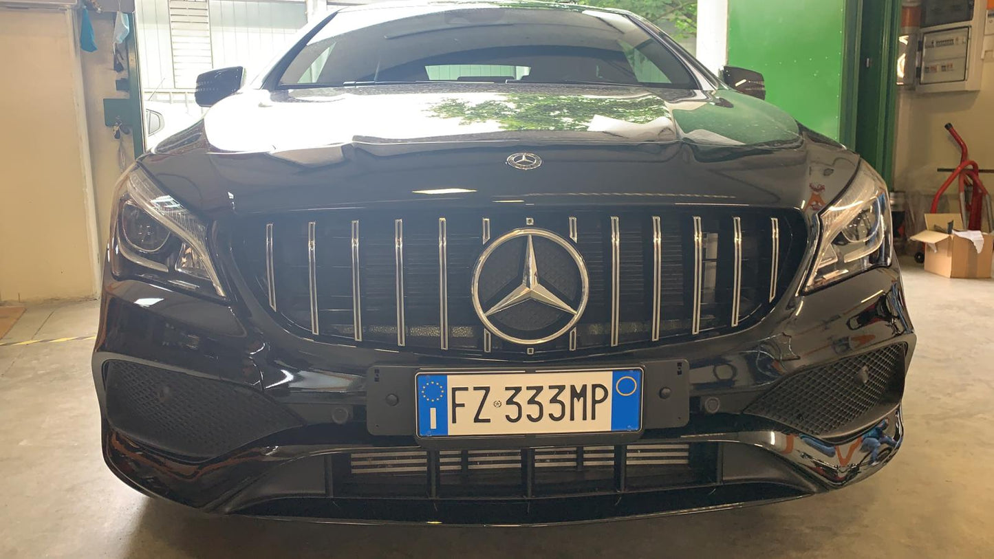 Griglia GT Panamericana adatta per Mercedes CLA W117 X117 dal 16 argento nero