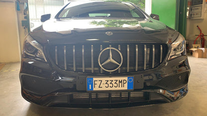 Griglia GT Panamericana adatta per Mercedes CLA W117 X117 dal 16 argento nero