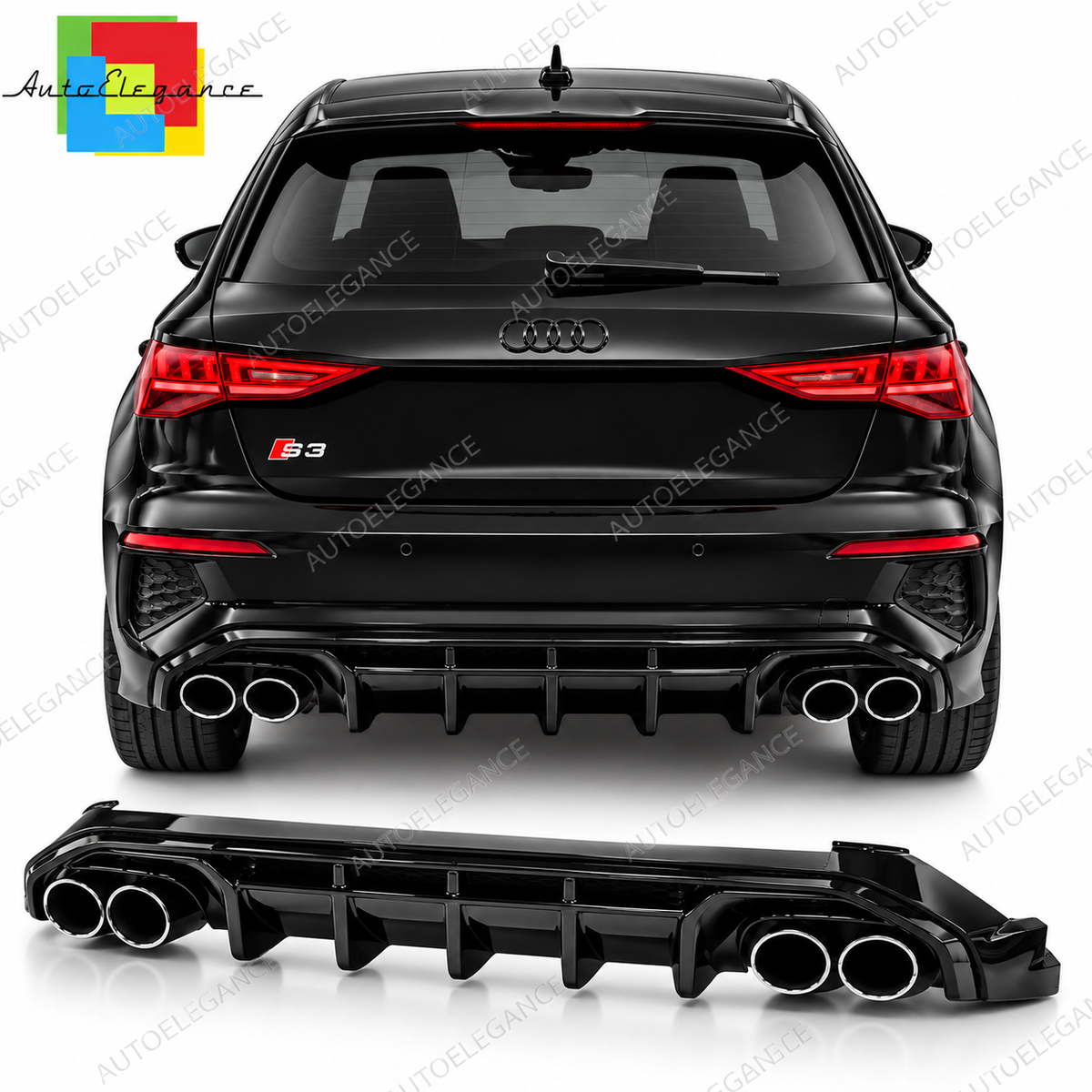 ⭐ SPLITTER SUITABLE FOR AUDI Q8 s-line look R optik⭐ 
