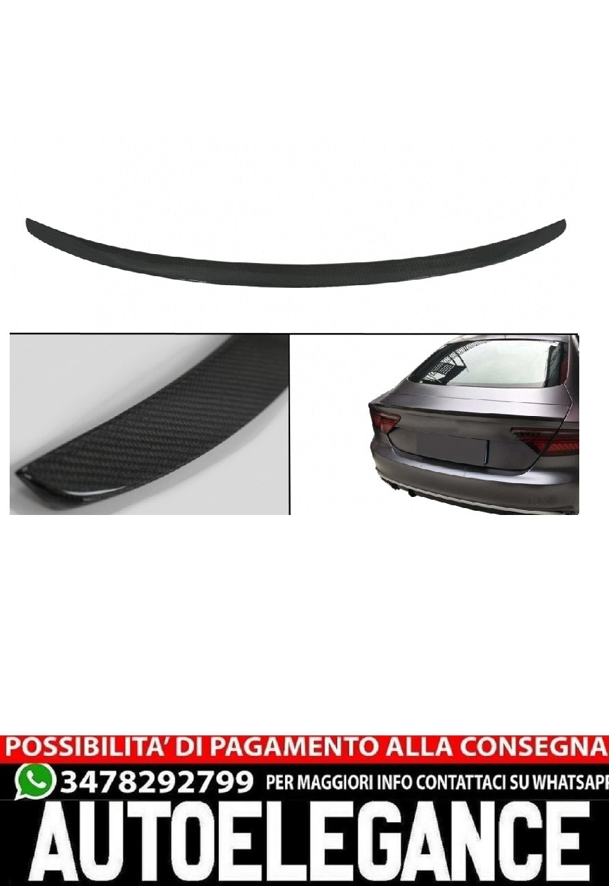 Spoiler cofano bagagliaio adatto per Audi A7 4G8 S7 RS7 (2011-2017) Vero carbonio