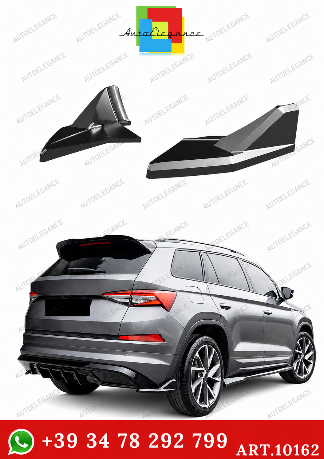 💫ART.10162 Flaps Posteriori per SKODA Kodiaq Sportline MK1 Pre/Facelift 2021-2023💫