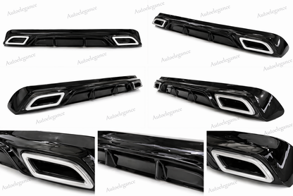 🔥ART.9544 DIFFUSORE PEUGEOT 308 II 5 PORTE 13-21 NERO LUCIDO TERMINALI OVALI🔥