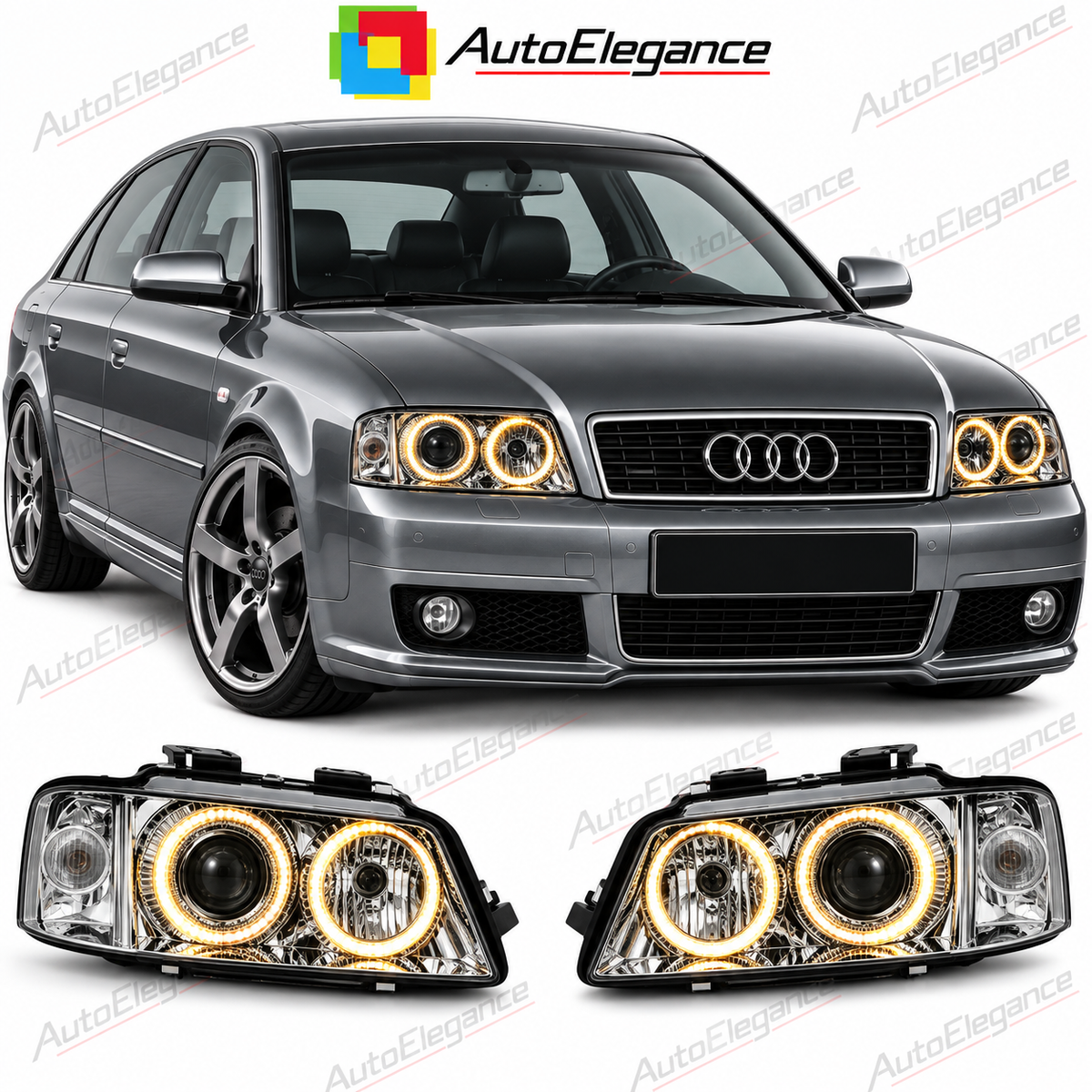 💕ART.10621 FARI  ANTERIORI ADATTO  PER AUDI A6 01-04💕