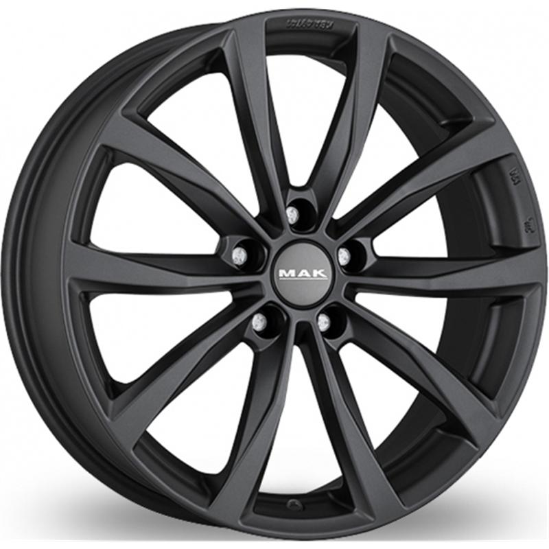 CERCHI CERCHIO IN LEGA 16" Adatto per AUDI A2 MAK WOLF NERO, SILVER, NERO LUCIDO