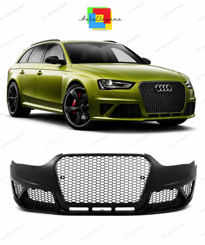 💕PARAURTI ANTERIORE AUDI A4 B8 11-15 PDC SRA LOOK RS GRIGLIA CROMATA💕