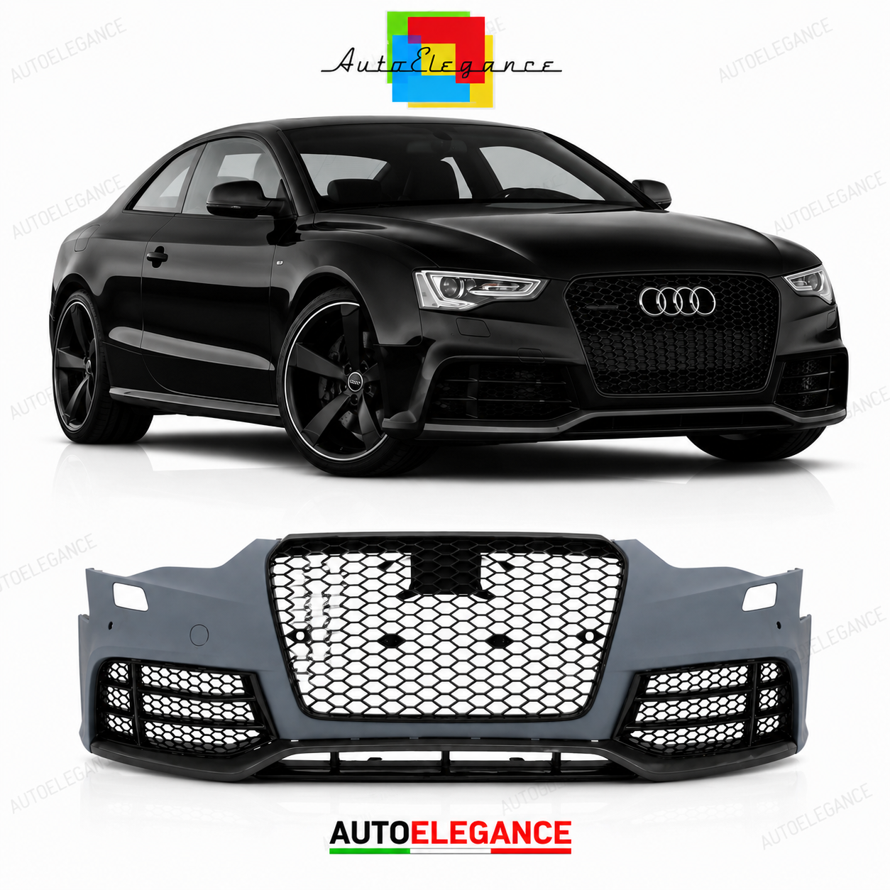 💕PARAURTI ANTERIORE AUDI A5 8T 12-16 LOOK RS5 PDC💕