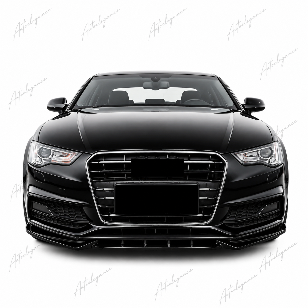 🔥ART.9913 SPLITTER ANTERIORE PER AUDI A5 S5 S LINE B8.5 FACELIFT NERO LUCIDO🔥