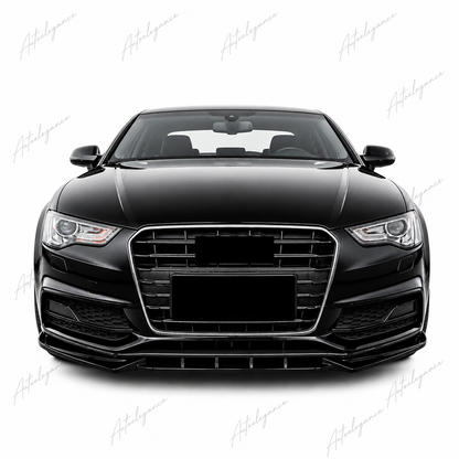 🔥ART.9913 SPLITTER ANTERIORE PER AUDI A5 S5 S LINE B8.5 FACELIFT NERO LUCIDO🔥