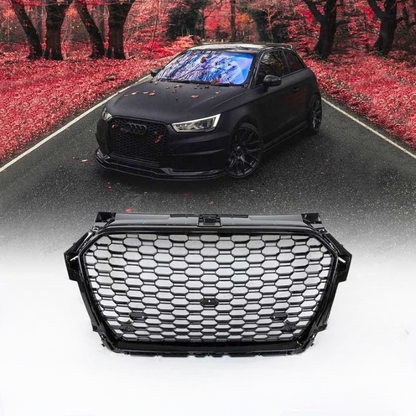 ART.3580 Griglia RS Look per Audi A1 8X 2015-2018 Nero Lucido
