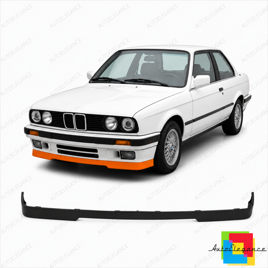 👉SPOILER ANTERIORE LIP NERO OPACO adatto per BMW 3 E30 318is 1988-1991👈