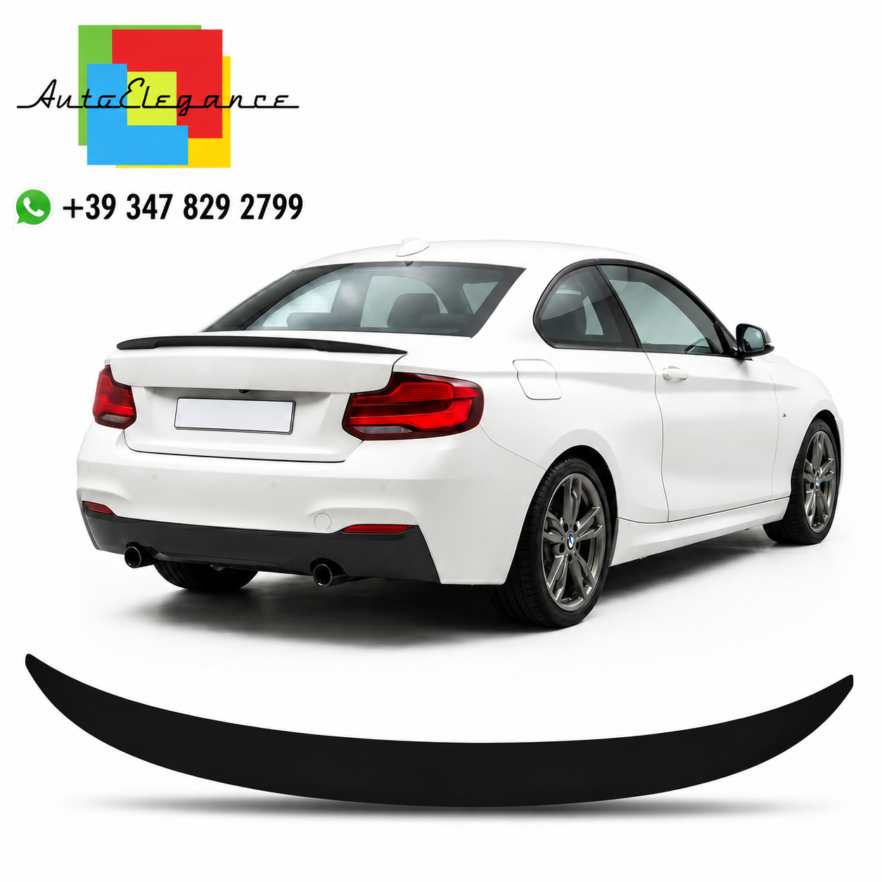 👉Spoiler posteriore Gloss Nero adatto per BMW Serie 2 F22 F87 Coupé 2012-2021👈