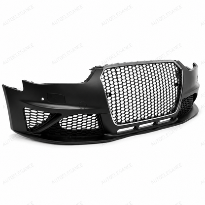 💕PARAURTI ANTERIORE AUDI A4 B8 11-15 PDC SRA LOOK RS GRIGLIA CROMATA💕