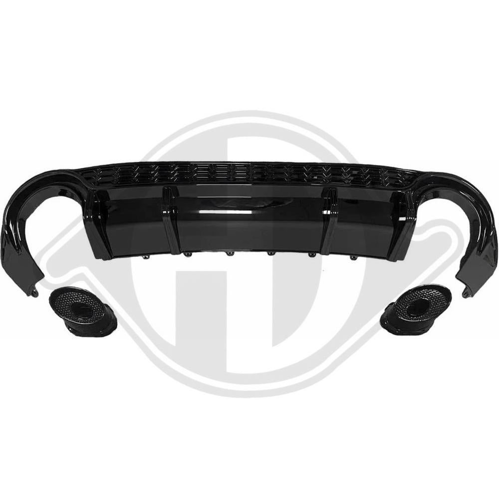 DIFFUSORE PER AUDI A3 8Y SPORTBACK 2020+ NERO LUCIDO LOOK RS - SOLO PER SLINE S3