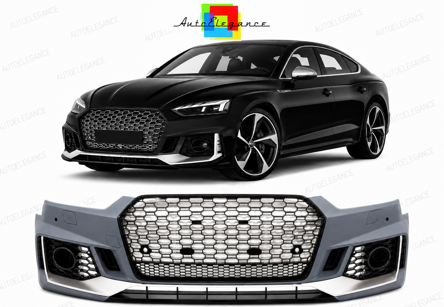 💕PARAURTI ANTERIORE AUDI A5 F5 SPORTBACK COUPE CABRIO 16-19 LOOK RS5💕