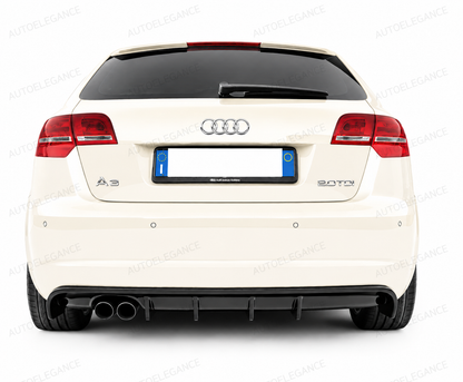 0062🔥DIFFUSORE PER AUDI A3 S3 8P 08-12 SOTTO PARAURTI RS3 NERO LUCIDO ABS🔥