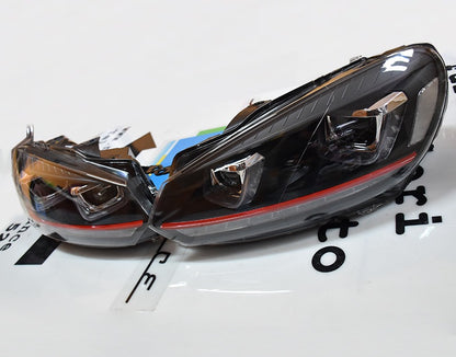 Griglia centrale adatta per VW Golf 6 VI (2008-2012) con fari LED DRL U-Design e