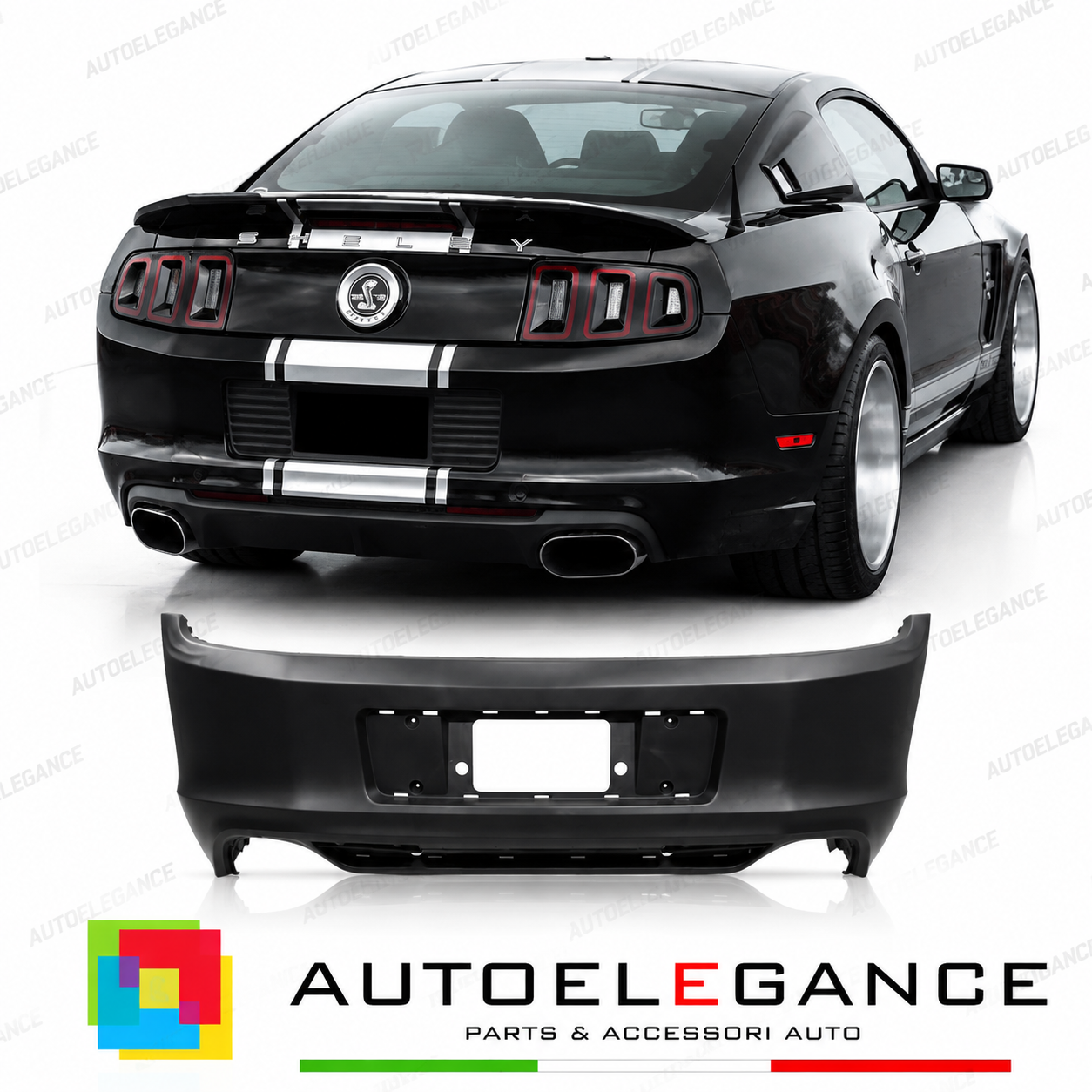 PARAURTI POSTERIORE FORD MUSTANG V6 GT 10-14 LOOK GT500