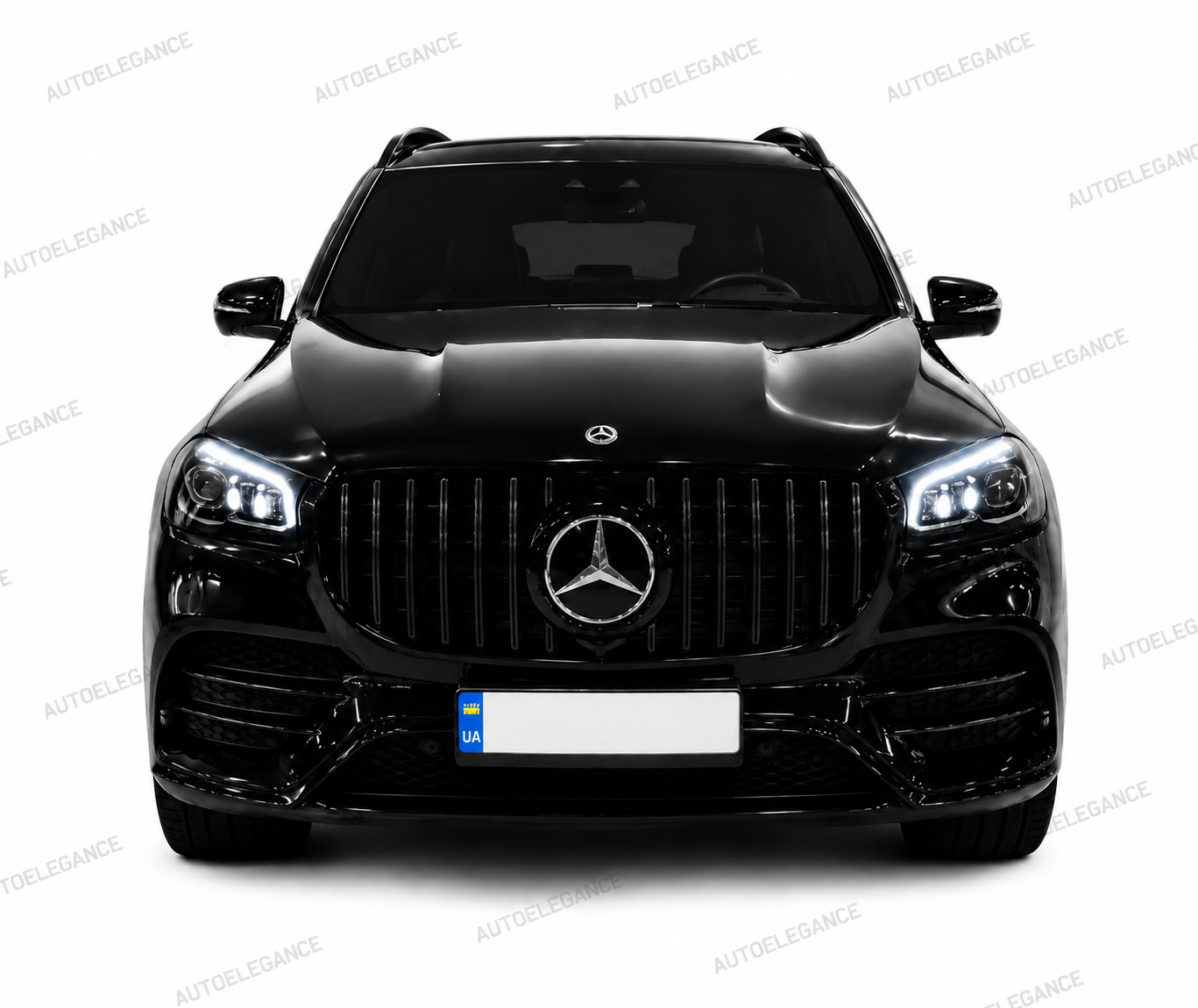 💫ART.9853 GRIGLIA SPORTIVA NERO CROMATA PER MERCEDES GLS X167 19-23💫