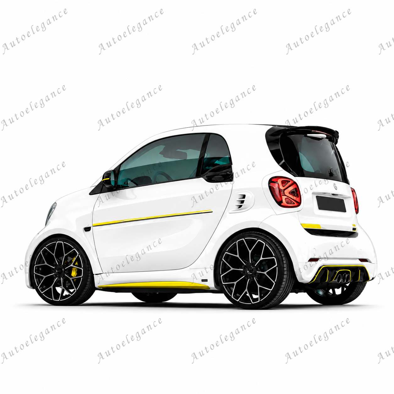 🔥MINIGONNE LATERALI STILE BRABUS PER SMART FORTWO (453) COUPE / CABRIO 🔥