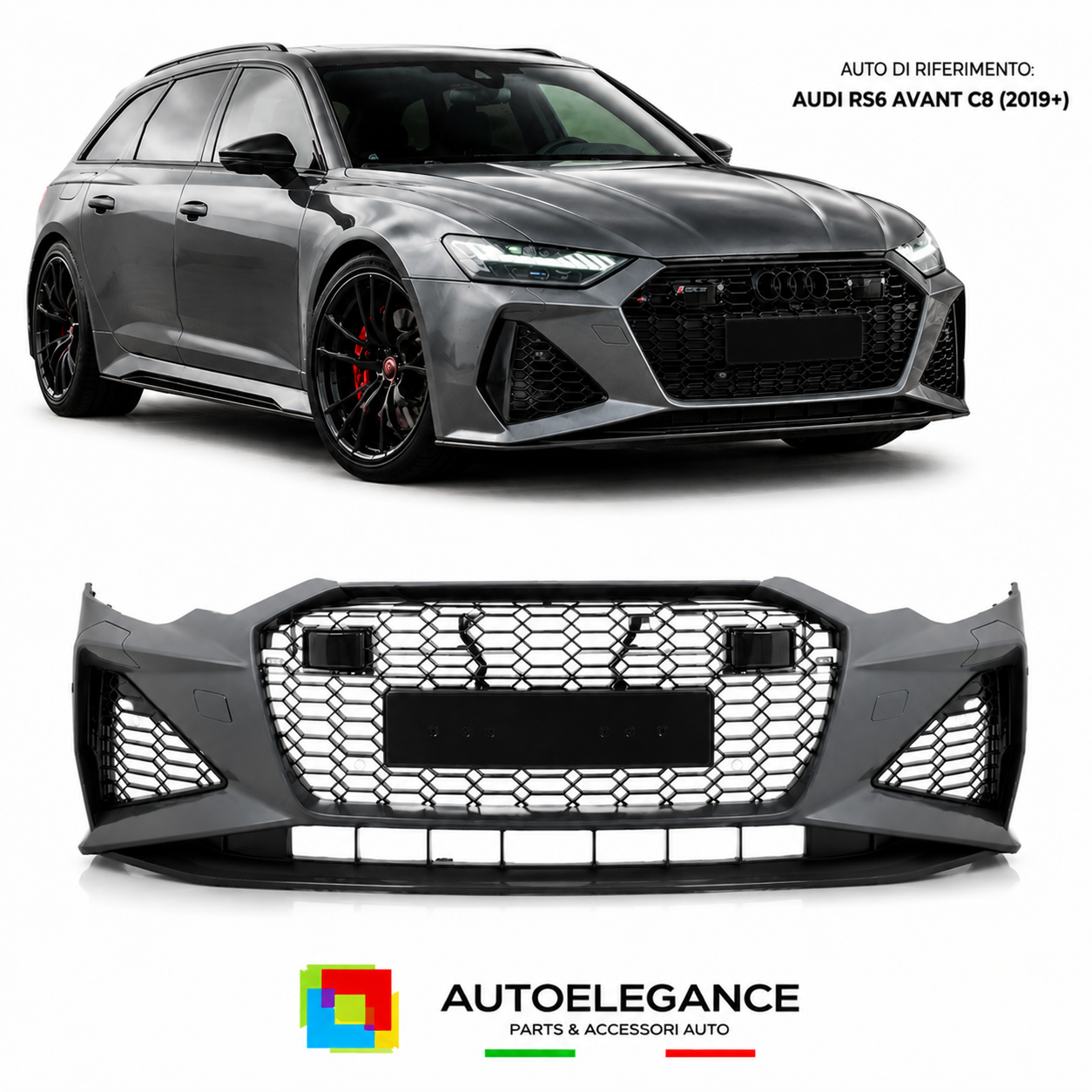 PARAURTI ANTERIORE AUDI A6 19-24 LOOK RS6 PDC ACC