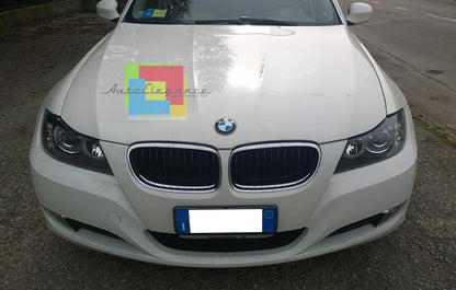 Coppia fari adatti per bmw e90 e91 angel eyes led bianchi con freccia led