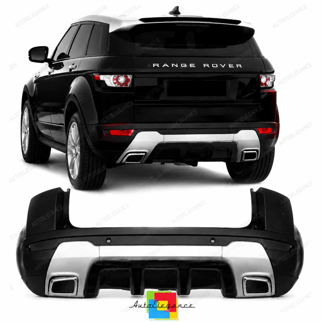 💕PARAURTI POSTERIORE RANGE ROVER EVOQUE LOOK DYNAMIC PDC💕
