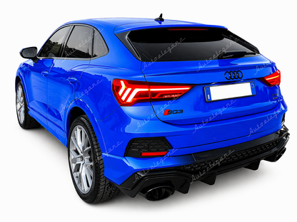 🔥ART.3919 DIFFUSORE PER AUDI Q3 F3 SPORTBACK 2019-2023 S-LINE LOOK NERO🔥