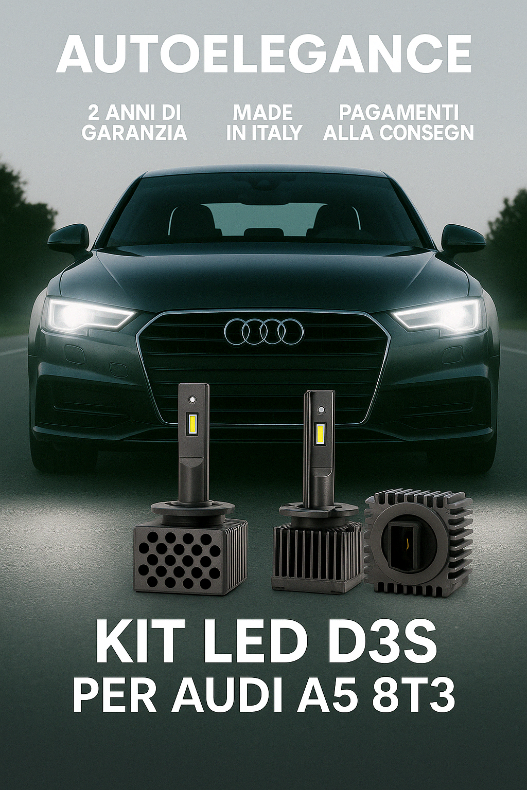 ⭐KIT XENON D3S 6000K ANABBAGLIANTI PER AUDI A5 8T3 – LUCE BIANCA POTENTE⭐ (Copia)