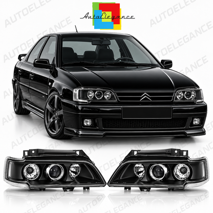 ART.10709 FARI  ANTERIORI ADATTO PER CITROEN XANTIA 98-01 NERO