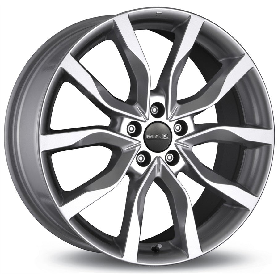 CERCHI CERCHIO IN LEGA 17" 18" 19" 20" Adatto per AUDI A5 MAK KOLN NERO SILVER