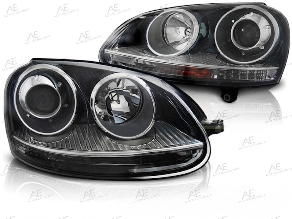 ART.6551 FARI ANTERIORI SPORT NERI VW GOLF 5 2003-2009
