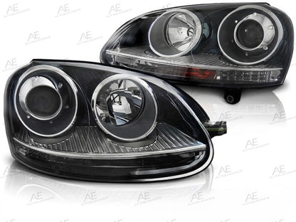 ART.6551 FARI ANTERIORI SPORT NERI VW GOLF 5 2003-2009