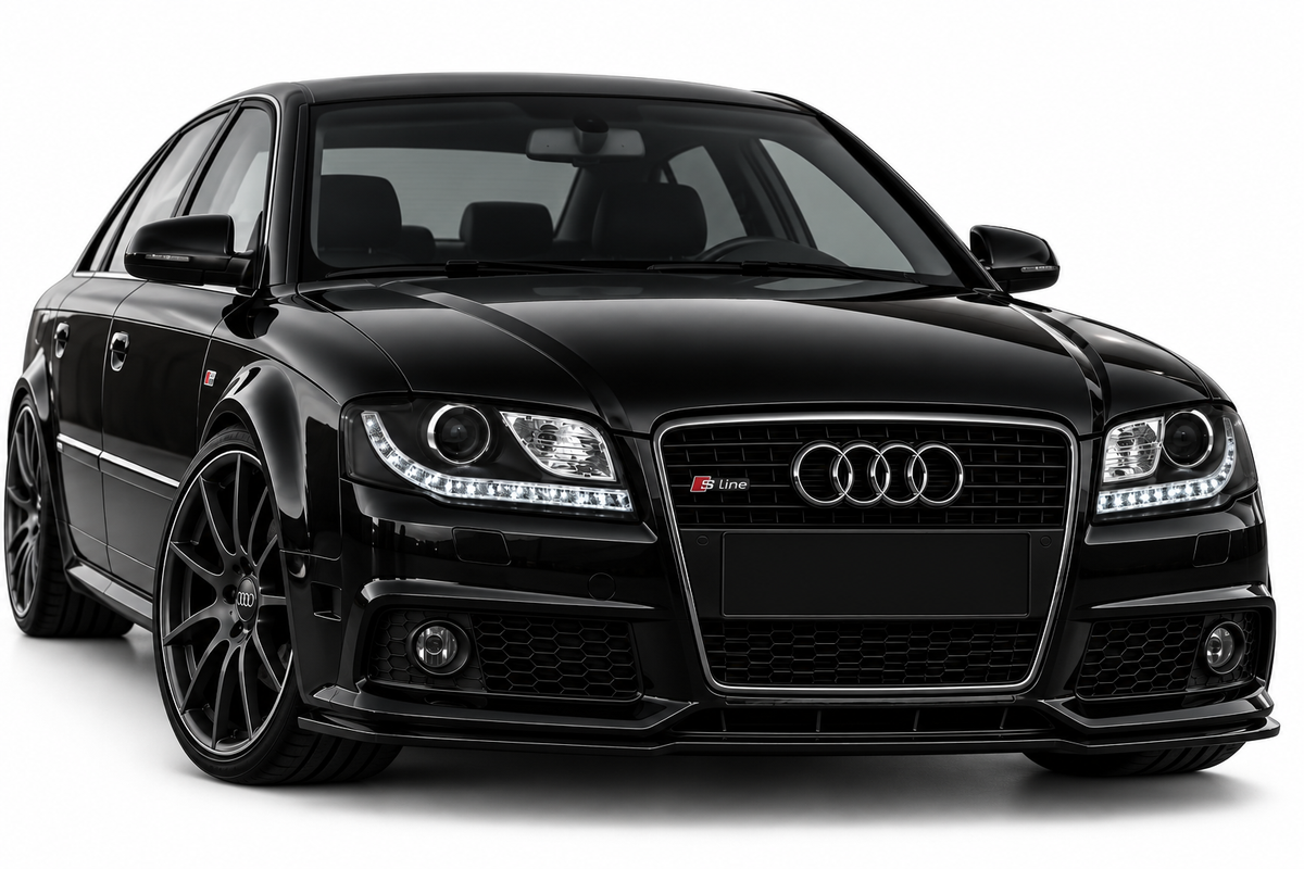 ART.10655 FARI ANTERIORI ADATTO PER AUDI A4 B7 11.04-03.08 NERO