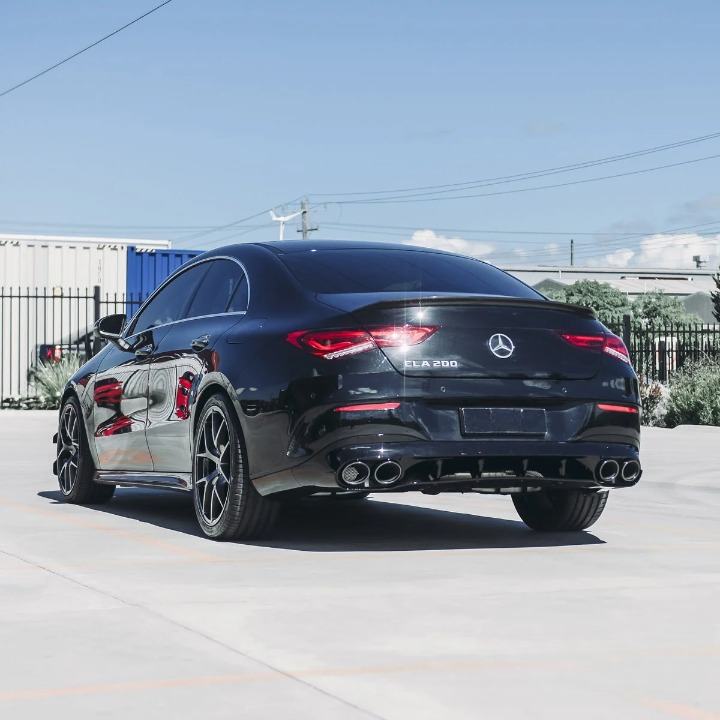💫ART.6629 Diffusore Posteriore CLA35 AMG Look per Mercedes CLA 2019+ Nero Lucido💫