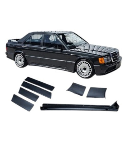 💕ART.10238 COPPIA MINIGONNE+MODANATURE MERCEDES 190 W201 83-93 LOOK EVO 1 AMG💕