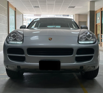 💫ART.4913 FARI ANTERIORI DAYLIGHT CHROME HID PER PORSCHE CAYENNE 2002-2006💫