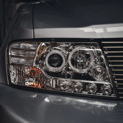 💫ART.6244 FARI OCCHI D'ANGELO CROMATI per MITSUBISHI PAJERO V60 2000-2006💫