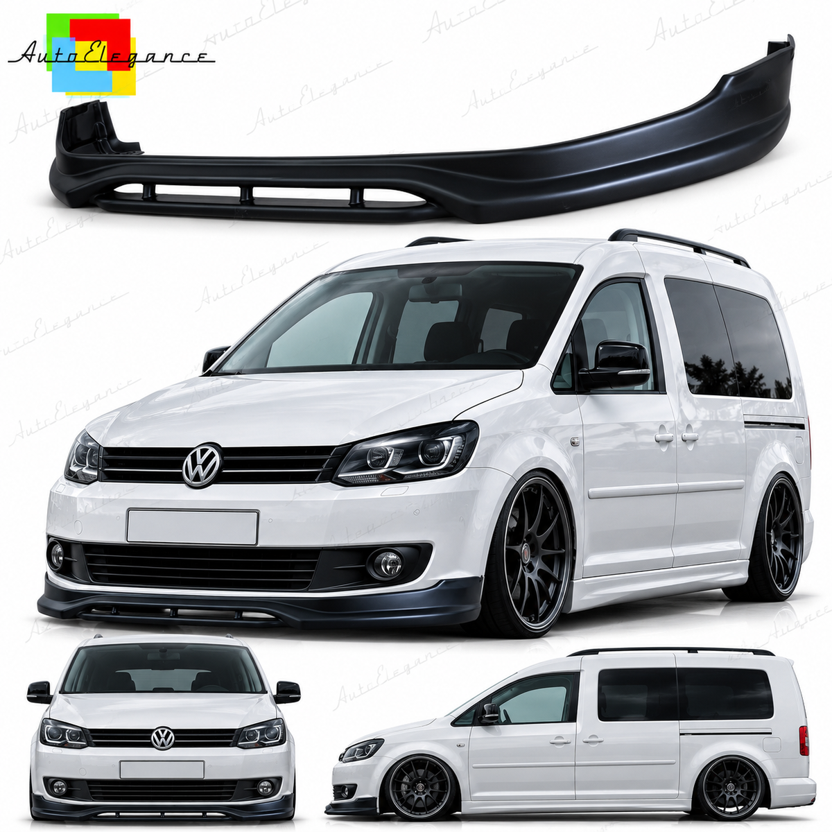 SPLITTER ANTERIORE ADATTO PER VW CADDY 2010-2015 ABS Plastic