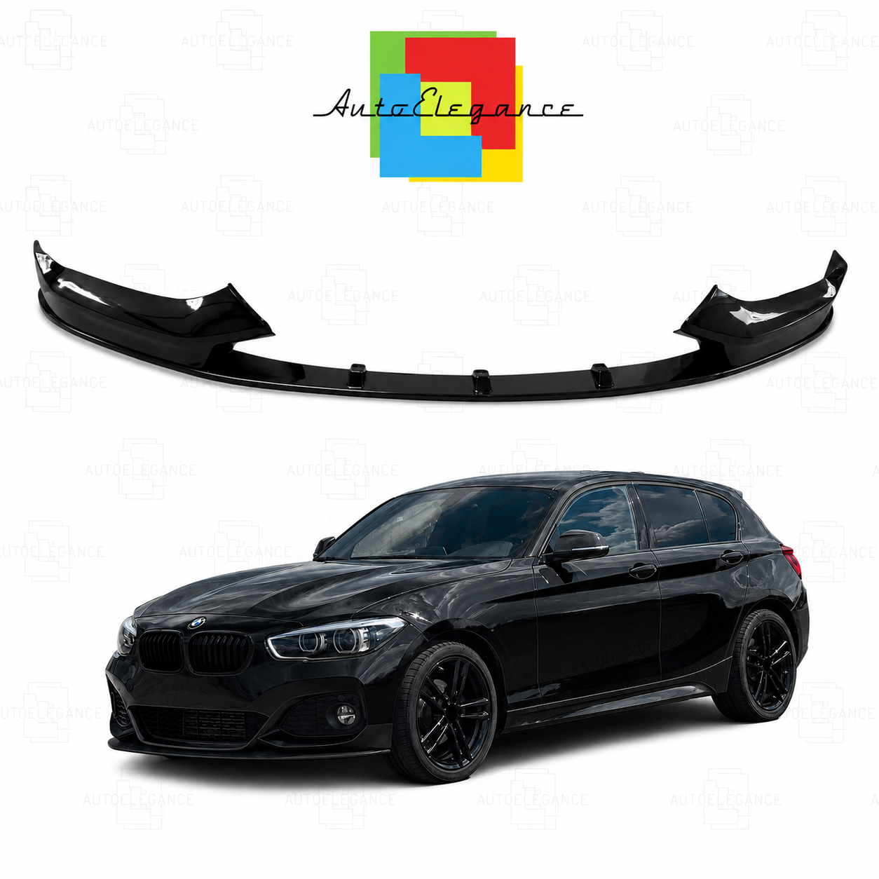 👉ART.10442 Splitter Nero Lucido per BMW S1 F20 F21 LCI 15-19 Hatchback M Sport👈