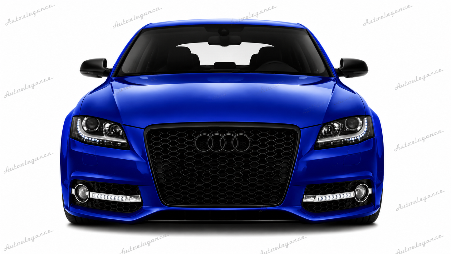 🔥ART.0610 GRIGLIA ANTERIORE ADATTO PER AUDI A4 B8 2007-2011 LOOK RS4, NERO🔥