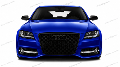 🔥ART.0610 GRIGLIA ANTERIORE ADATTO PER AUDI A4 B8 2007-2011 LOOK RS4, NERO🔥