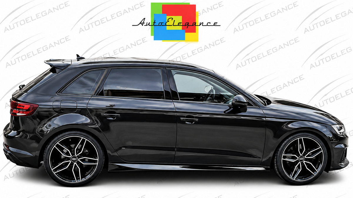 ART.0121 MINIGONNE ADATTO AUDI A3 8V  NERO LUCIDO LOOK SLINE