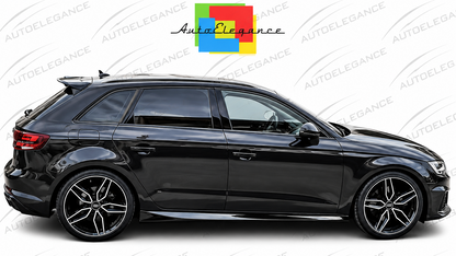 ART.0121 MINIGONNE ADATTO AUDI A3 8V  NERO LUCIDO LOOK SLINE