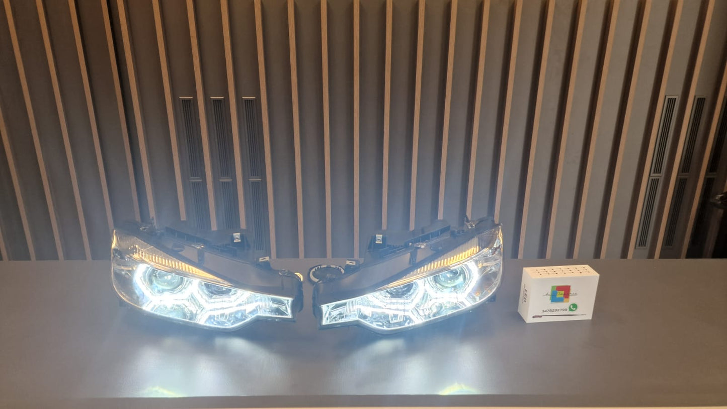 HEADLIGHTS SUITABLE FOR BMW 3 SERIES F30 F31 2015-2018 CHROME