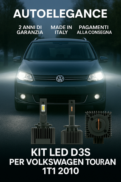 ⭐KIT XENON D1S 6000K ANABBAGLIANTI PER VW TOURAN 1T1 – LUCE BIANCA POTENTE⭐